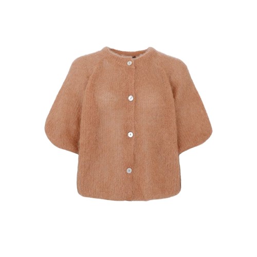 Black Colour Bjoerk Strik Bluse med knapper, Brun